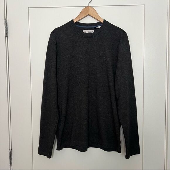 Original Penguin Sweater Mens Large Gray Long Sleeve Pullover Crew Cotton Blend - Picture 1 of 12
